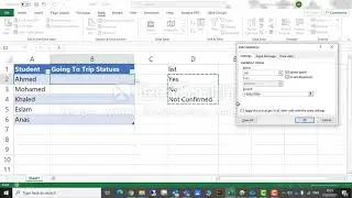 Excel Drop down List