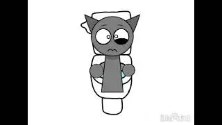 Gray The Gray Cat (Sprunki Gray Wenda Cats) Have Massive Diarrhea