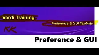Verdi (2) preference & gui (VCS VerdiBasic 강의)