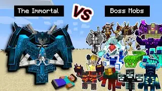 The Immortal Vs. Boss Mobs in Minecraft Showcase
