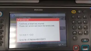 SC551-00 Error | Ricoh Aficio MP6002SP | Replacing Thermistor
