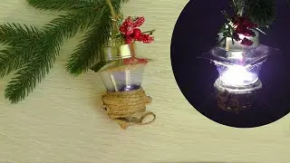 Фонарик из бутылки. Новогодняя идея, как сделать красивый новогодний фонарик