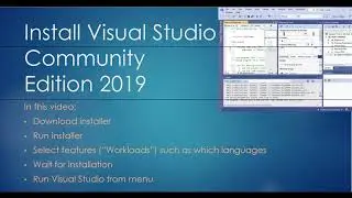 Visual Studio Community 2019 Install with C++ & Visual Basic