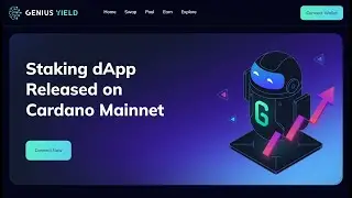 Genius Yield Staking Dapp Released on Cardano MainNet!