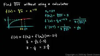 Calculus 3.05d - Linear Approximation