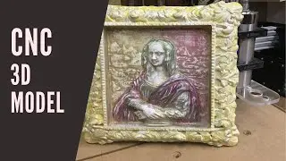 CNC  router 3D model - pop art Mona Lisa in formato STL in rilievo