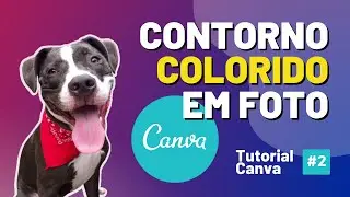 Como Fazer CONTORNO Colorido em Foto no Canva [FÁCIL e RÁPIDO] - Tutorial Canva #2