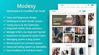 Shopping Script | Modesy – Marketplace & Classified Ads Shopping Script
