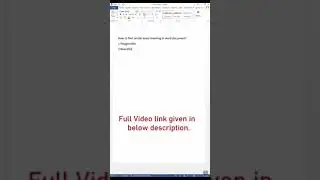 How to find similar or alternate meaning of word | MS Word | Thesaurus