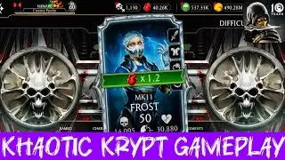 MK11 Frost Zero-Fusion Khaotic Krypt Gameplay | Mortal Kombat Mobile 