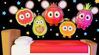 Funky Fruits Dancing | Five Little Fruits Jumping On The Bed 🌈🐵 Baby Sensory Video Compilation 💐🌹🌼🌸