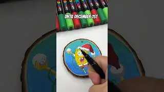 🎄 Drawing SpongeBob but on a Christmas Ornament 🎄