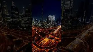 Where the roads meet and the city's heartbeat thrives - Dubai's bustling intersection 🇦🇪......#Dubai