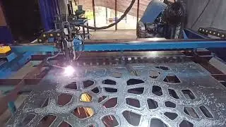 CNC Plasma Cutting Voronoi Decorative Panel