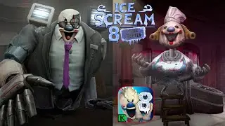 МегаМАТИ и МегаБОРИС + Концовка Сбежал от МОРОЖЕНЩИКА Рода 8 - Ice Scream 8