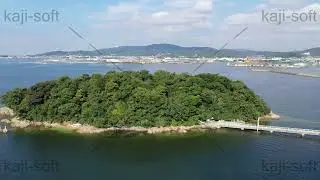 ドローン空撮映像・愛知県・三河湾・竹島・東側・左旋回