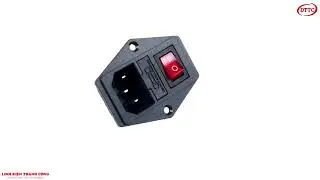 Ổ cắm AC 10A 250V kèm cầu chì và công tắc!!!Ổ CẮM  CHUẨN!!!