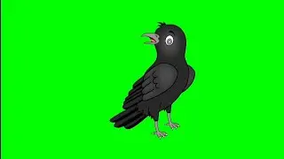 #Animated #cartoon Talking crow #green screen video #बोलनेवाला कौवा #बोलणारा कावळा #animation #kids