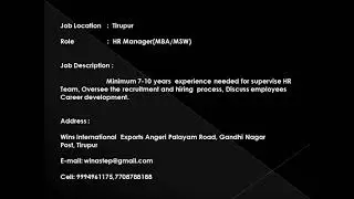 CURRENT OPENINGS