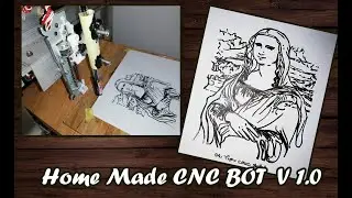 CNC Pen Plotter Drawing No 02 Mona Lisa