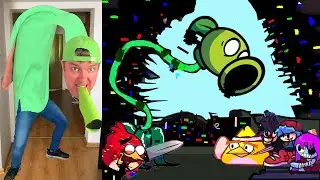 FNF VS Corrupted Peashooter | Learn With Pibby in real life