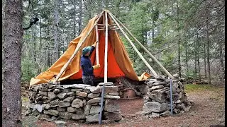 Wilderness Stone Hut Visit - Dismantling the Tarp