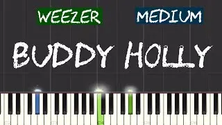 Weezer - Buddy Holly Piano Tutorial | Medium