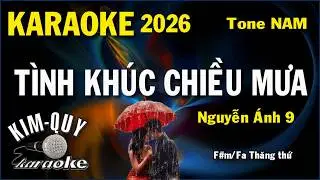 Karaoke TÌNH KHÚC CHIỀU MƯA Version 2026 - Tone NAM (F