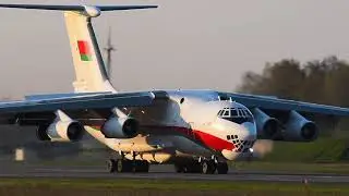 Il-76MD Belarus Air Force Landing at Machulishchie UMLI on RW16