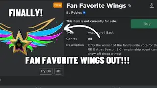 FAN FAVORITE WINGS OUT NOW! *ROBLOX RB BATTLES*