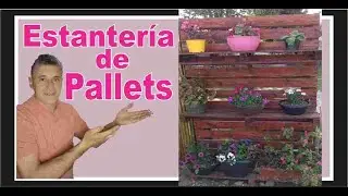 estantería para plantas en pallets #diy