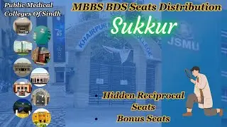 Mbbs/Bds Seats Distribution Sukkur District | Reciprocal Seats|Self finance Seats|#sindhmdcat #duhs
