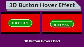 how to create 3d button with hover effect || 3d button || future exam