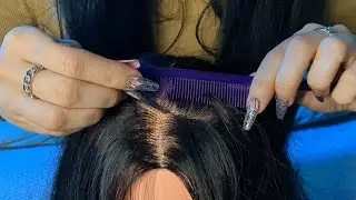 ASMR Scalp Check | Tweezers & Rat Tail Comb | No Talking Scalp Inspection