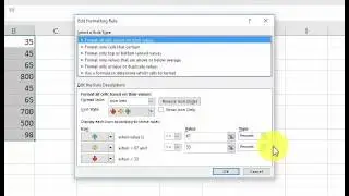 Excel conditional formatting with icon sets