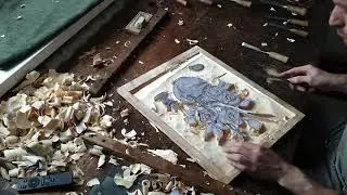 Резьба по дереву. 1 час в 5 минутах. Wood carving