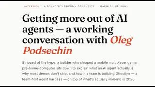 Getting started with AI agents w/ Oleg Podsechin & Toughbyte