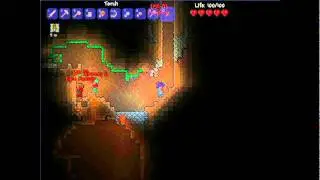 Terraria Lets play with J.I.S.O Part 3: Battle of epic laggyness and troll face mining