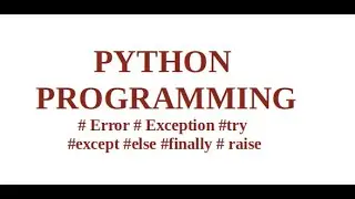 exception handling in python