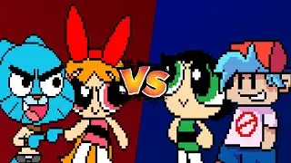 MUGEN Battle - Gumball & Blossom vs Buttercup & Boyfriend