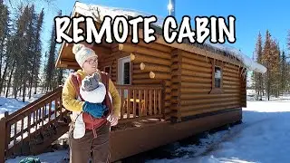 WINTER CAMPING with 8-MONTH TWINS in a WILDLIFE REFUGE CABIN | Kelly Lake, Alaska