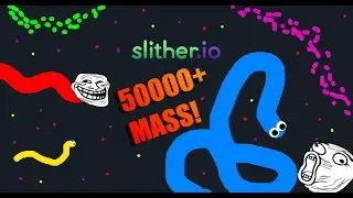 Slither.io NEW RECORD!!! 50.000+ MASS!!!