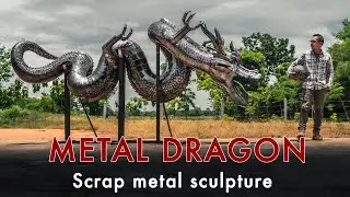 Making Chinese dragon metal sculpture