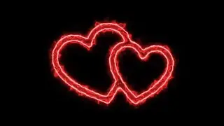 Neon Heart Burn | Glowing Double Lines Heart | Heart Shape | After Effects | LOOP VIDEO Avee Player