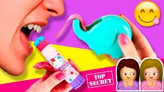 EDIBLE school SUPPLIES 🍭 😋 5 TRICKS to hide CANDY at SCHOOL 🤐