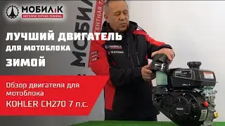 Обзор всесезонного двигателя Kohler Lombardini CH270 для мотоблока! Двигатель 7 лс для работы зимой!