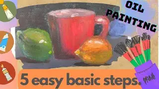 Oil Painting For Beginners.| Full Tutorial | Step By Step tutorial.| #artist #music #oil painting. 🎨