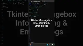 Tkinter Messagebox Demo | Python GUI Popups 🚀 