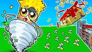 KASIRGA OLUP HER ŞEYİ YEDİK 🌪️ ROBLOX BE A TORNADO
