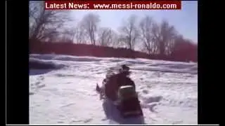 Snowmobile Jump Fail